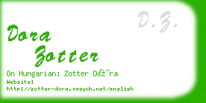 dora zotter business card